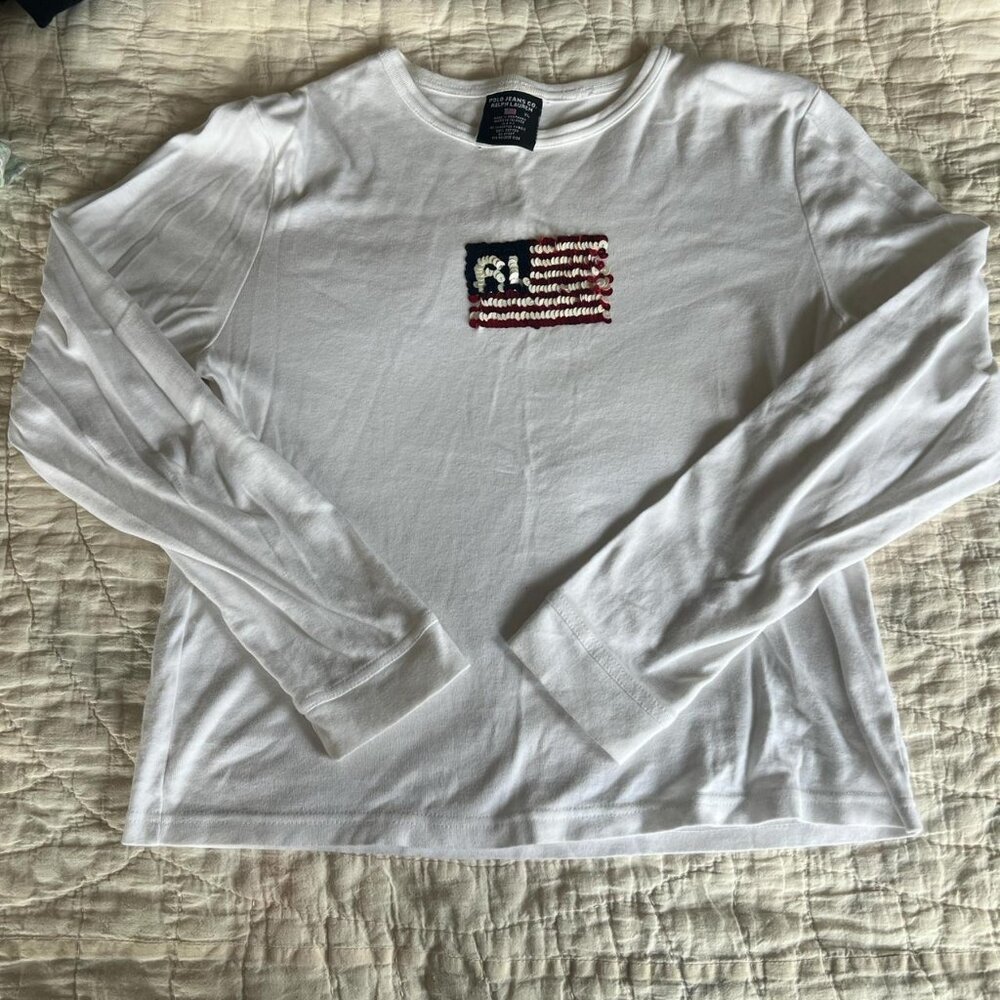 Polo Ralph Lauren Women's White Flag Shirt